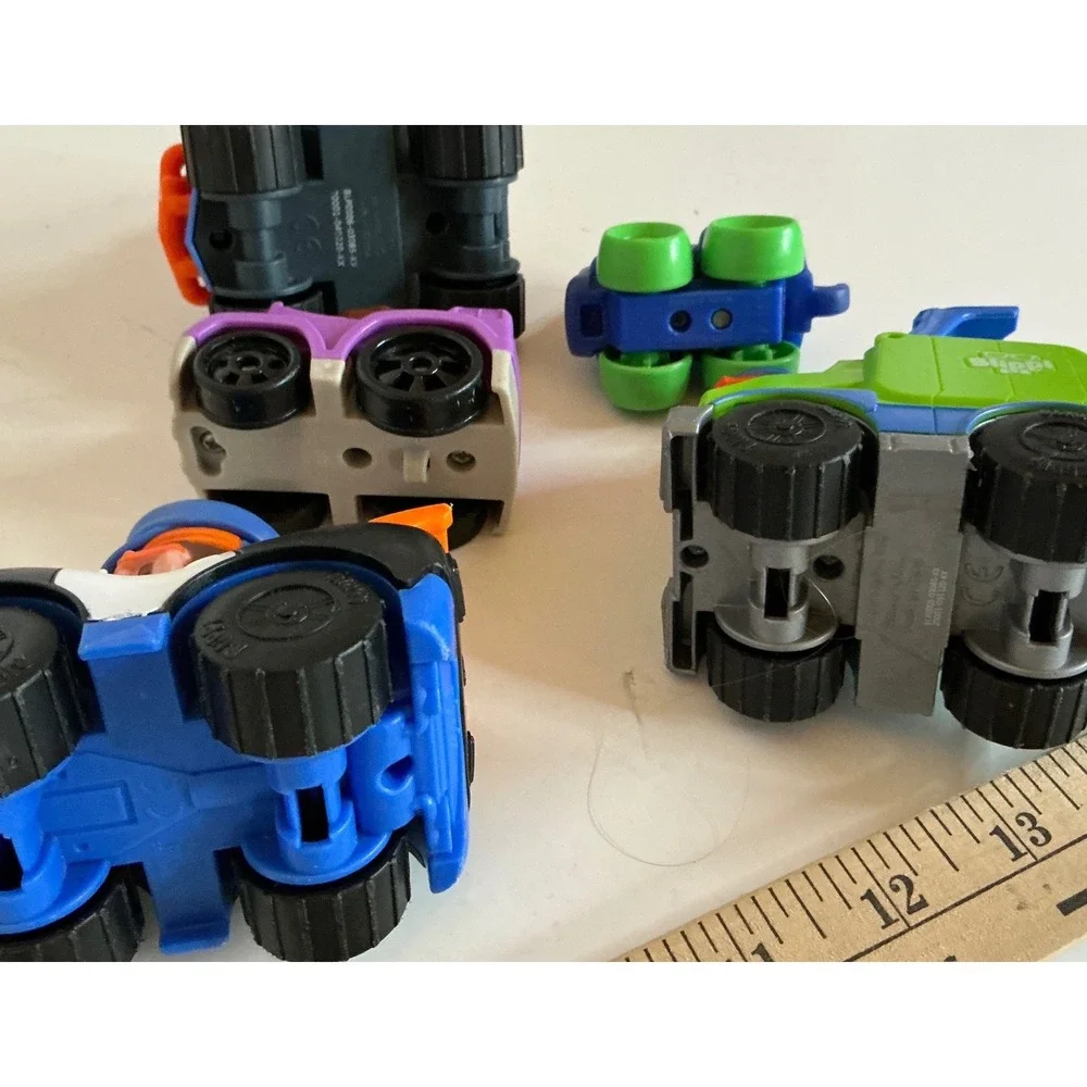 Blippi Toy Vehicle Lot Mini Cars Excavator Police Truck Plastic Toddler Toys